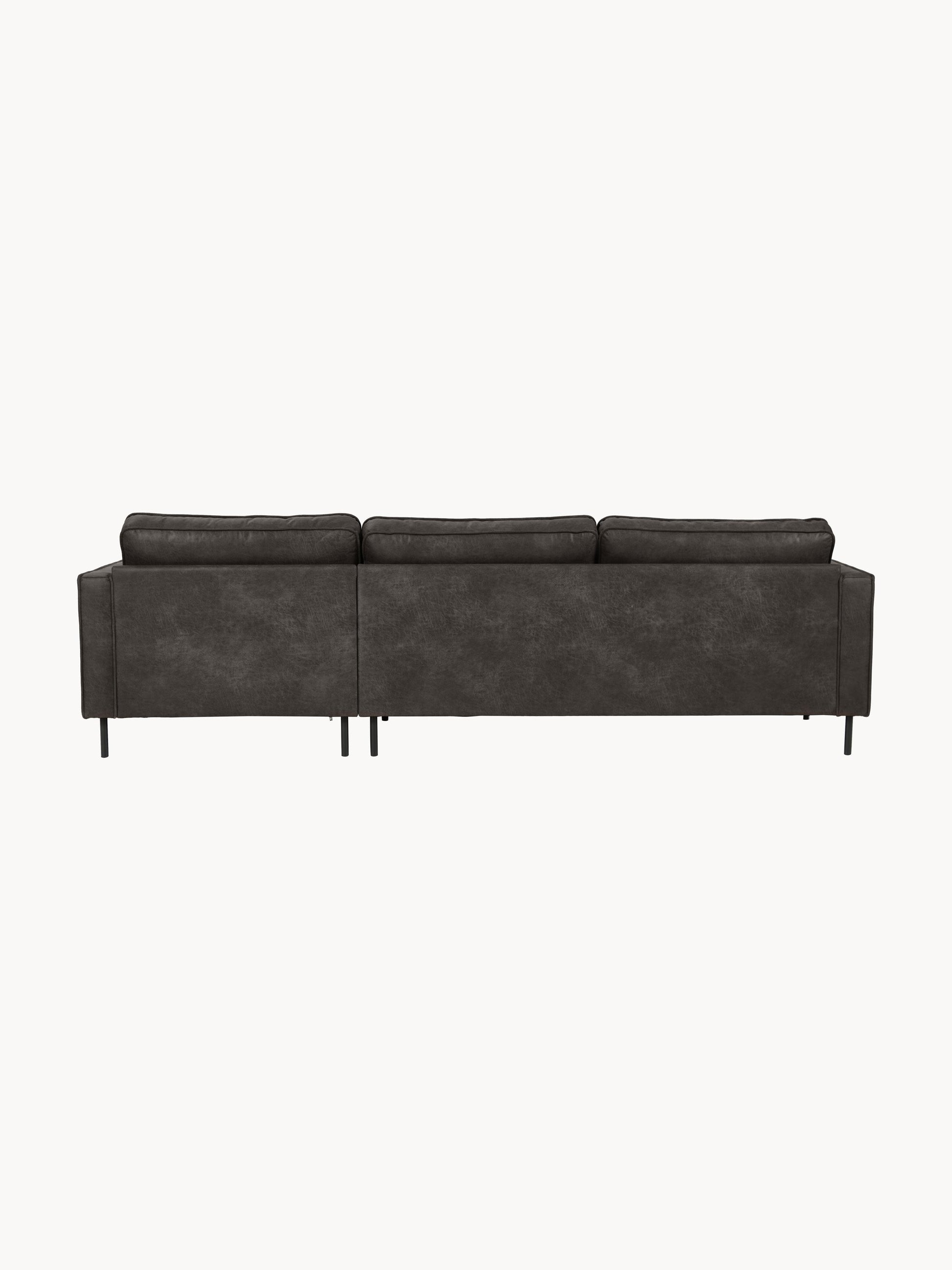 Draggery Hunter Corner Sofa with Leather Cover, 3-Seater