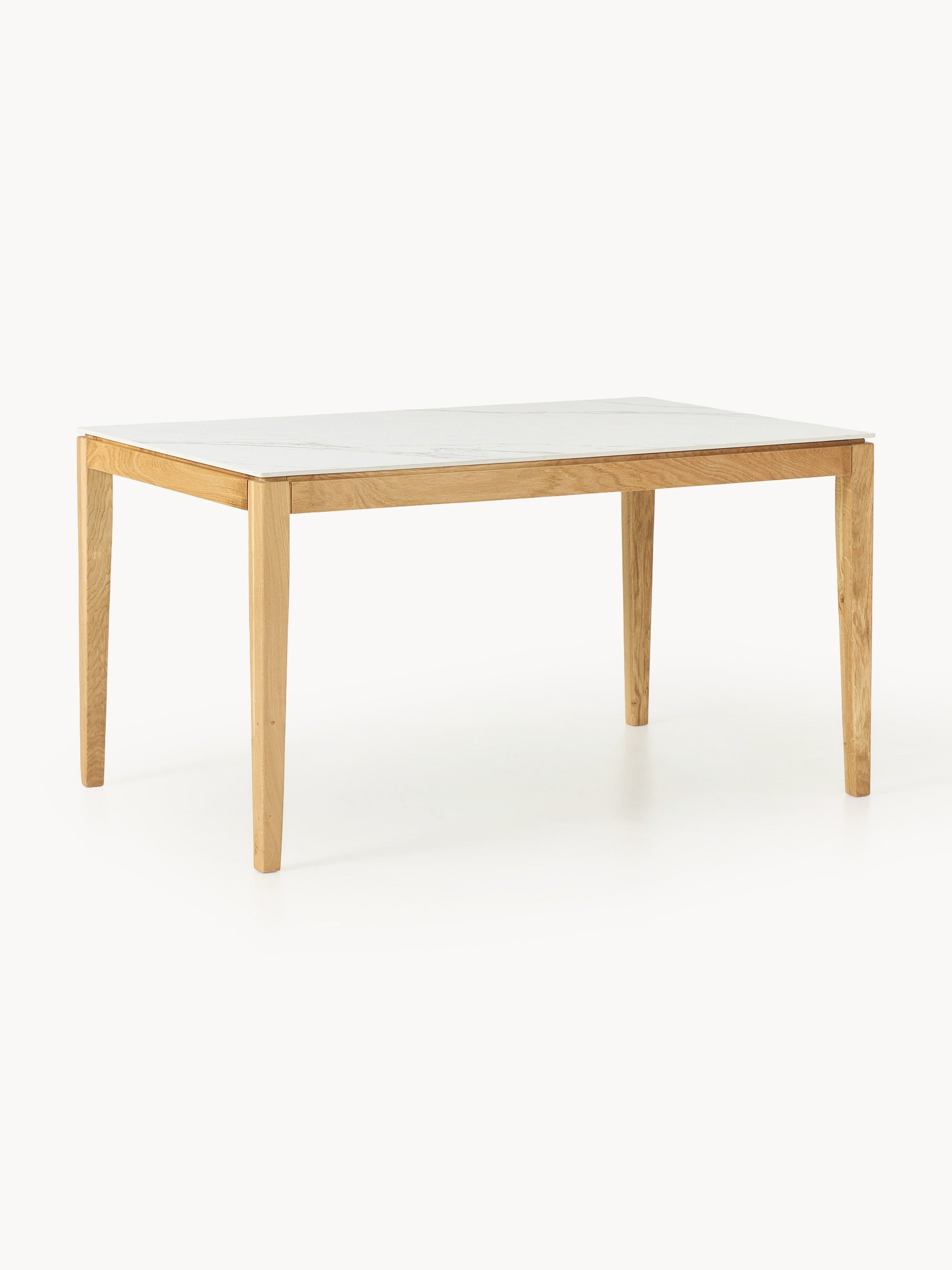 Draggery Jackson Dining Table, in Various Sizes, with Marble-Look Tabletop