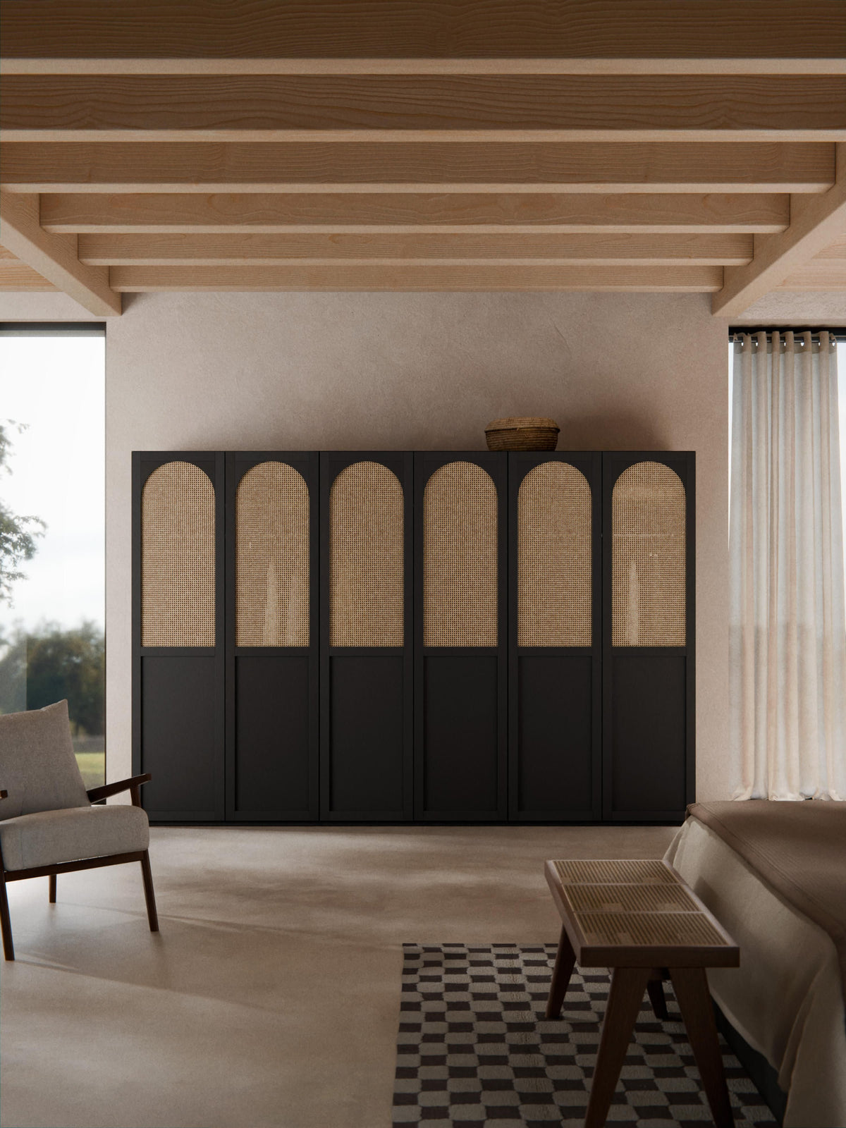 Draggery Jeanne Wardrobe, Modular, Hinged-Door, 300 cm Wide, in Various Sizes
