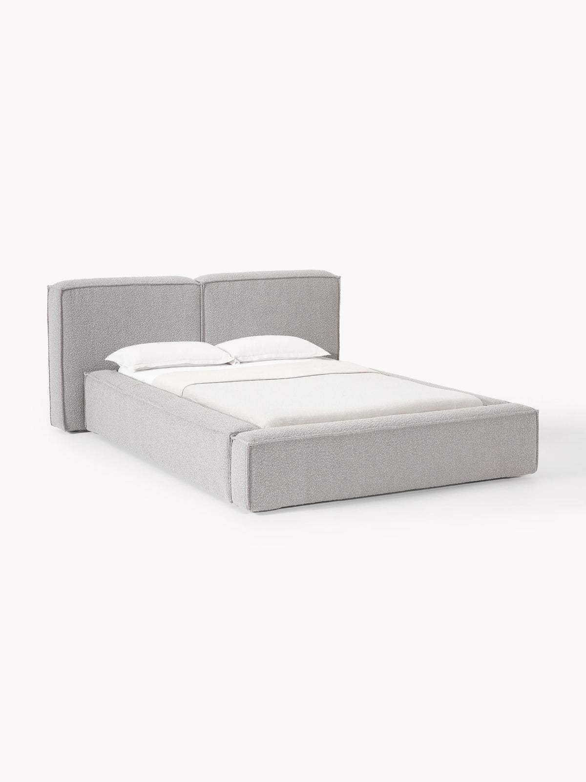Draggery Lennon Bed with Bouclé Upholstery