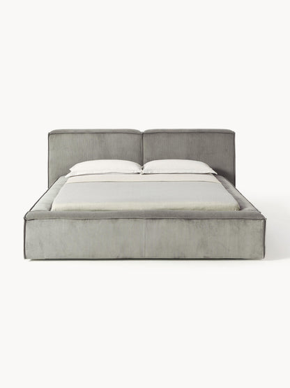 Draggery Lennon Bed with Corduroy Upholstery