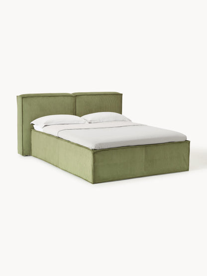 Draggery Lennon Box Spring Bed Frame in Corduroy