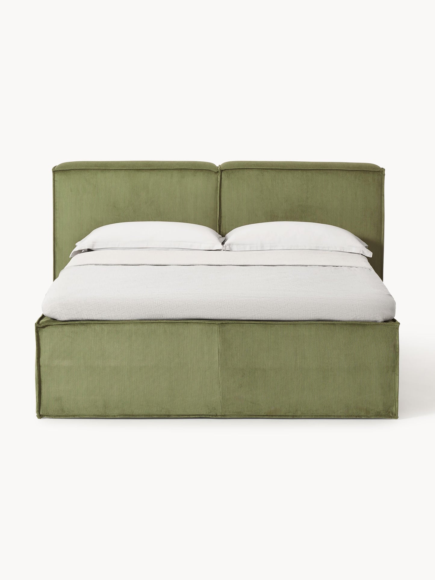 Draggery Lennon Box Spring Bed Frame in Corduroy