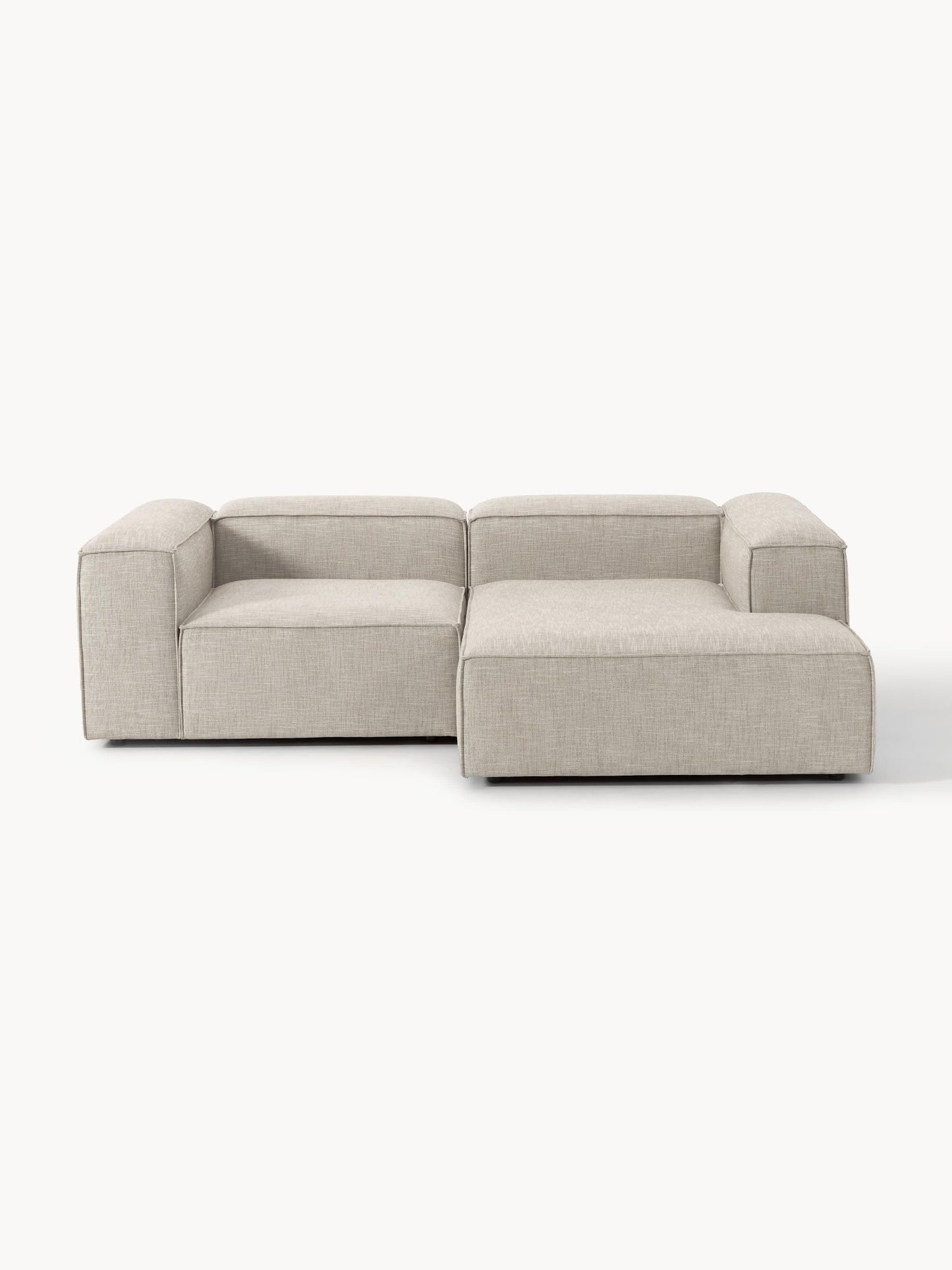 Draggery Lennon Corner Sofa with Linen Blend Cover, Modular (2-Seater)