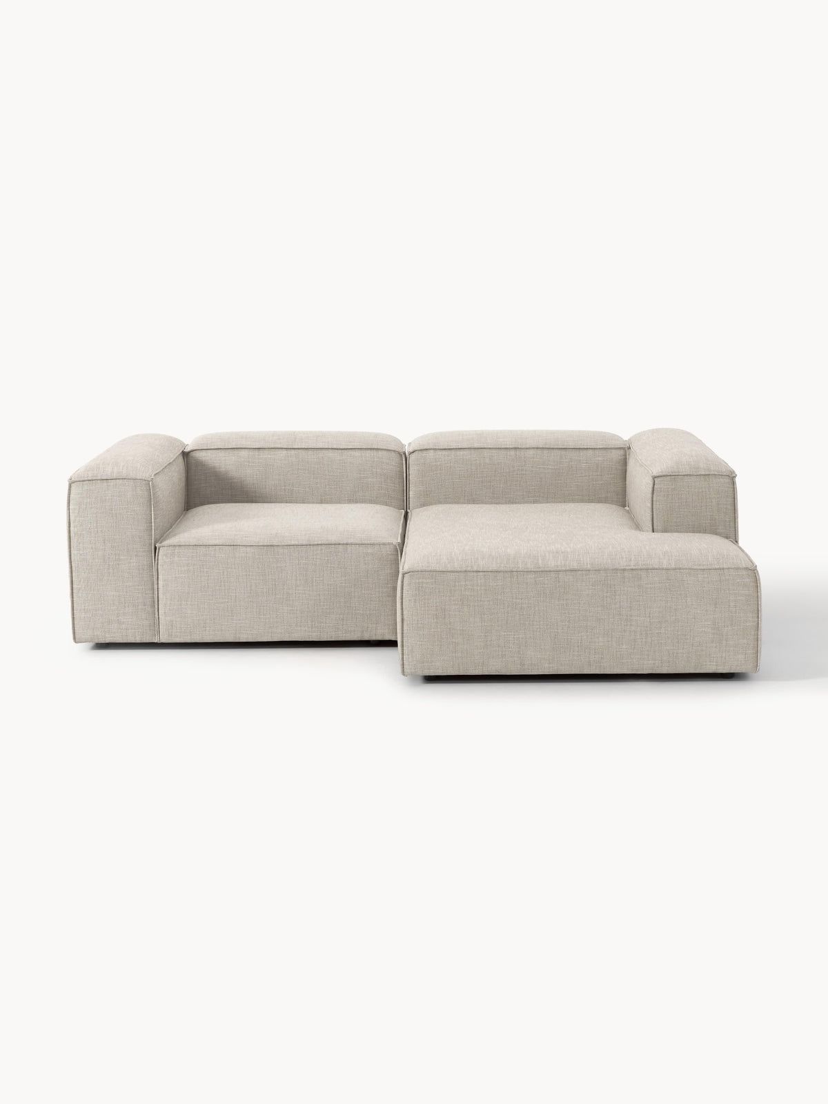Draggery Lennon Corner Sofa with Linen Blend Cover, Modular (2-Seater)