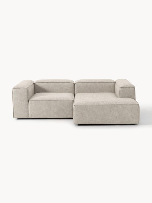 Draggery Lennon Corner Sofa with Linen Blend Cover, Modular (2-Seater)