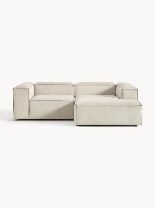 Draggery Lennon Modular Corner Sofa with Corduroy Cover, 2-Seater