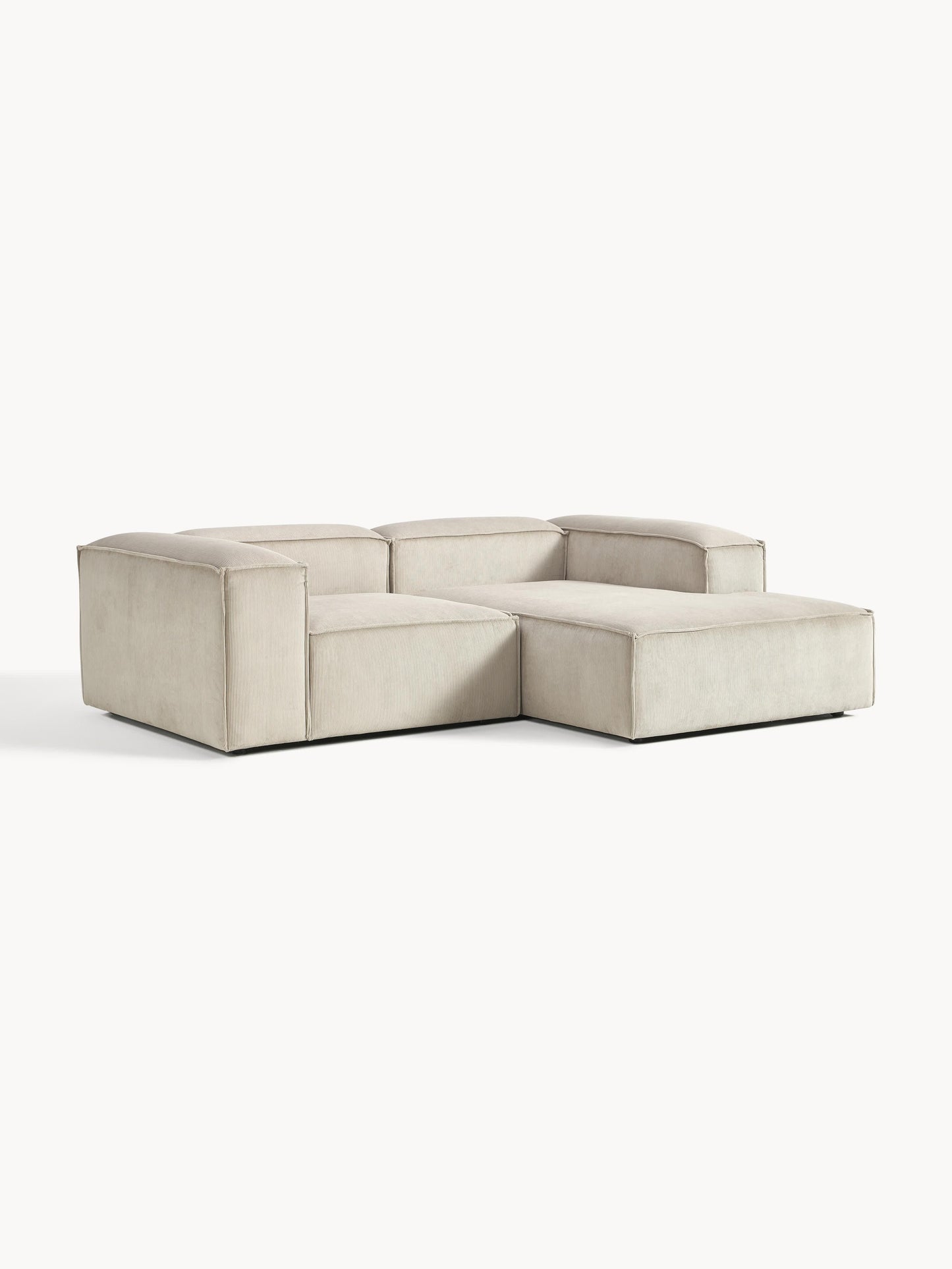 Draggery Lennon Modular Corner Sofa with Corduroy Cover, 2-Seater
