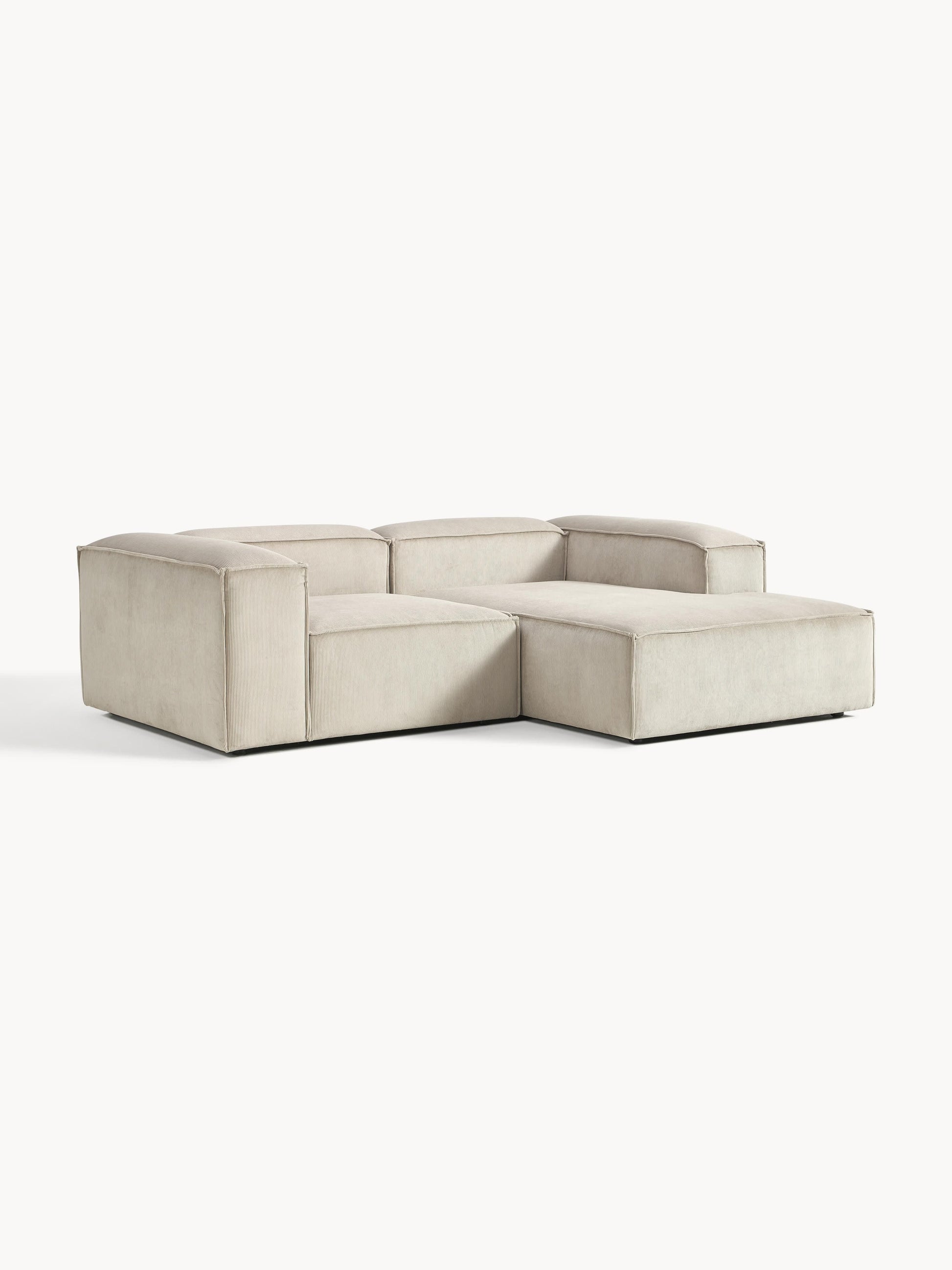 Draggery Lennon Modular Corner Sofa with Corduroy Cover, 2-Seater