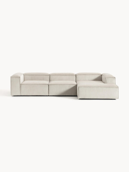 Draggery Lennon Modular Corner Sofa with Corduroy Cover, 4-Seater
