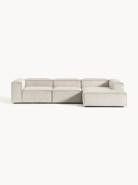 Draggery Lennon Modular Corner Sofa with Corduroy Cover, 4-Seater