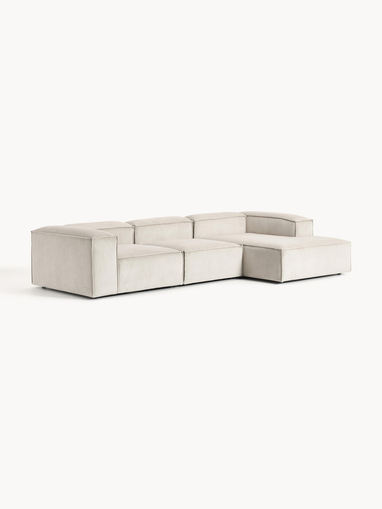 Draggery Lennon Modular Corner Sofa with Corduroy Cover, 4-Seater