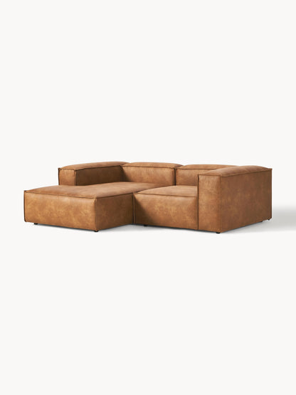 Draggery Lennon Modular Corner Sofa with Leather Cover, 2-Seater