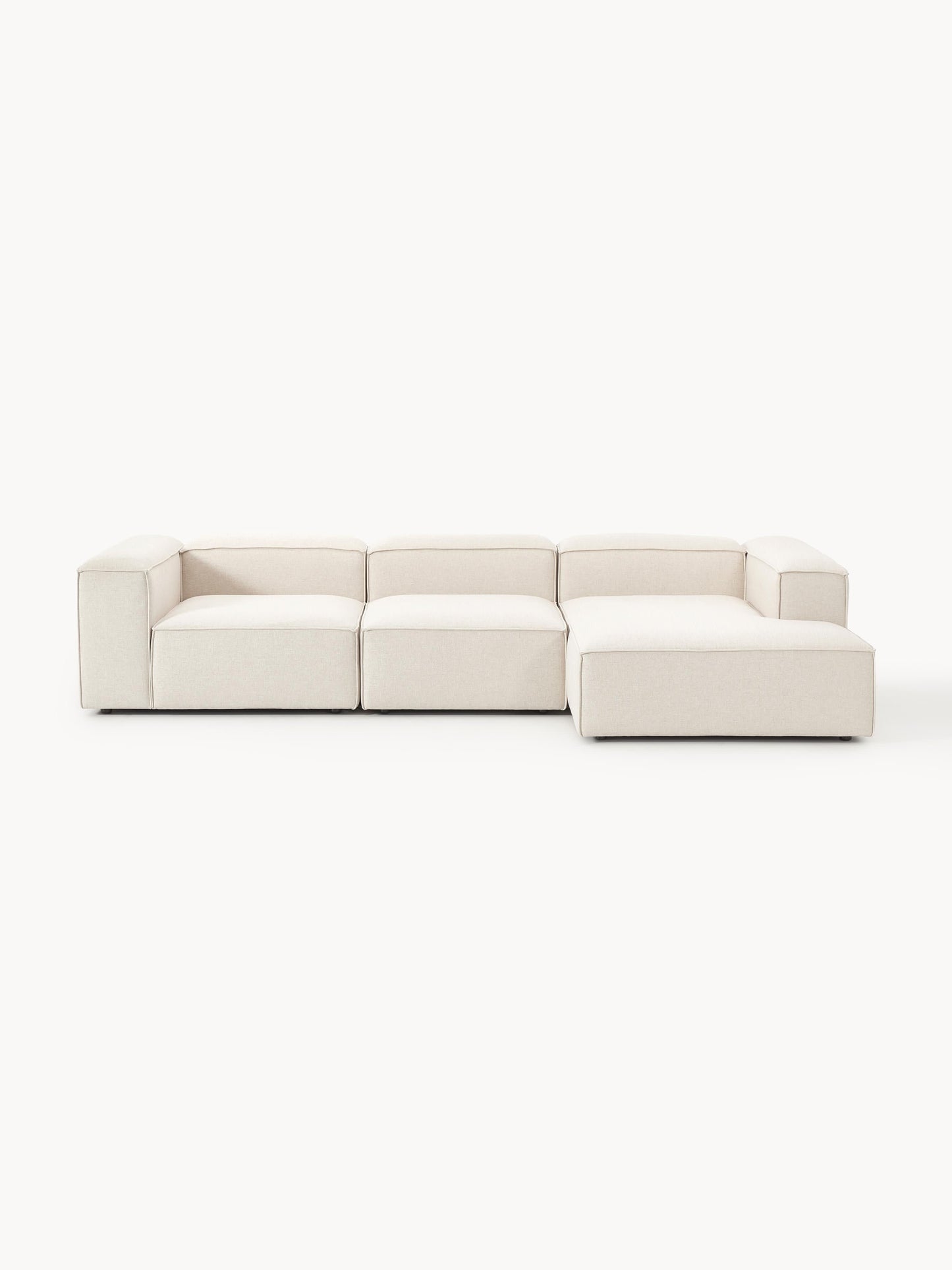 Draggery Lennon Modular Corner Sofa with Linen Blend Cover, 4-Seater