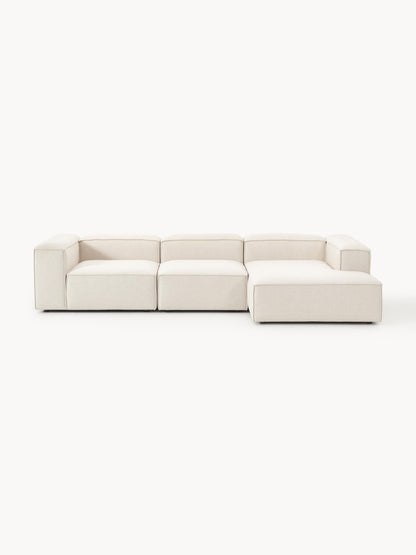 Draggery Lennon Modular Corner Sofa with Linen Blend Cover, 4-Seater