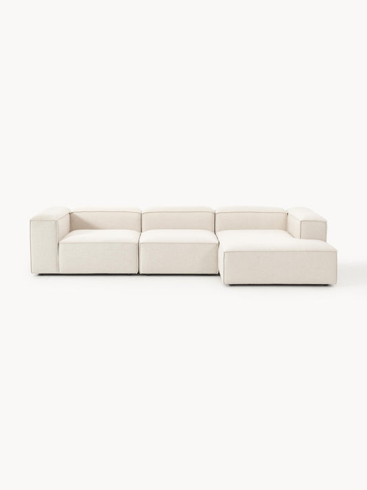 Draggery Lennon Modular Corner Sofa with Linen Blend Cover, 4-Seater