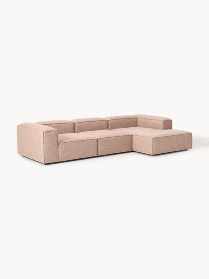Draggery Lennon Modular Corner Sofa with Linen Blend Cover, 4-Seater