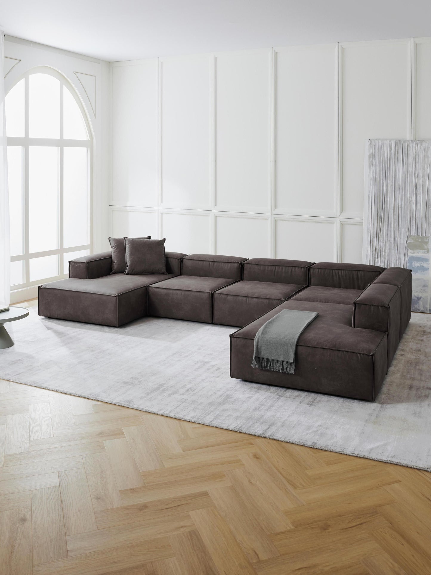 Draggery Lennon Modular Sofa in Leather, XL