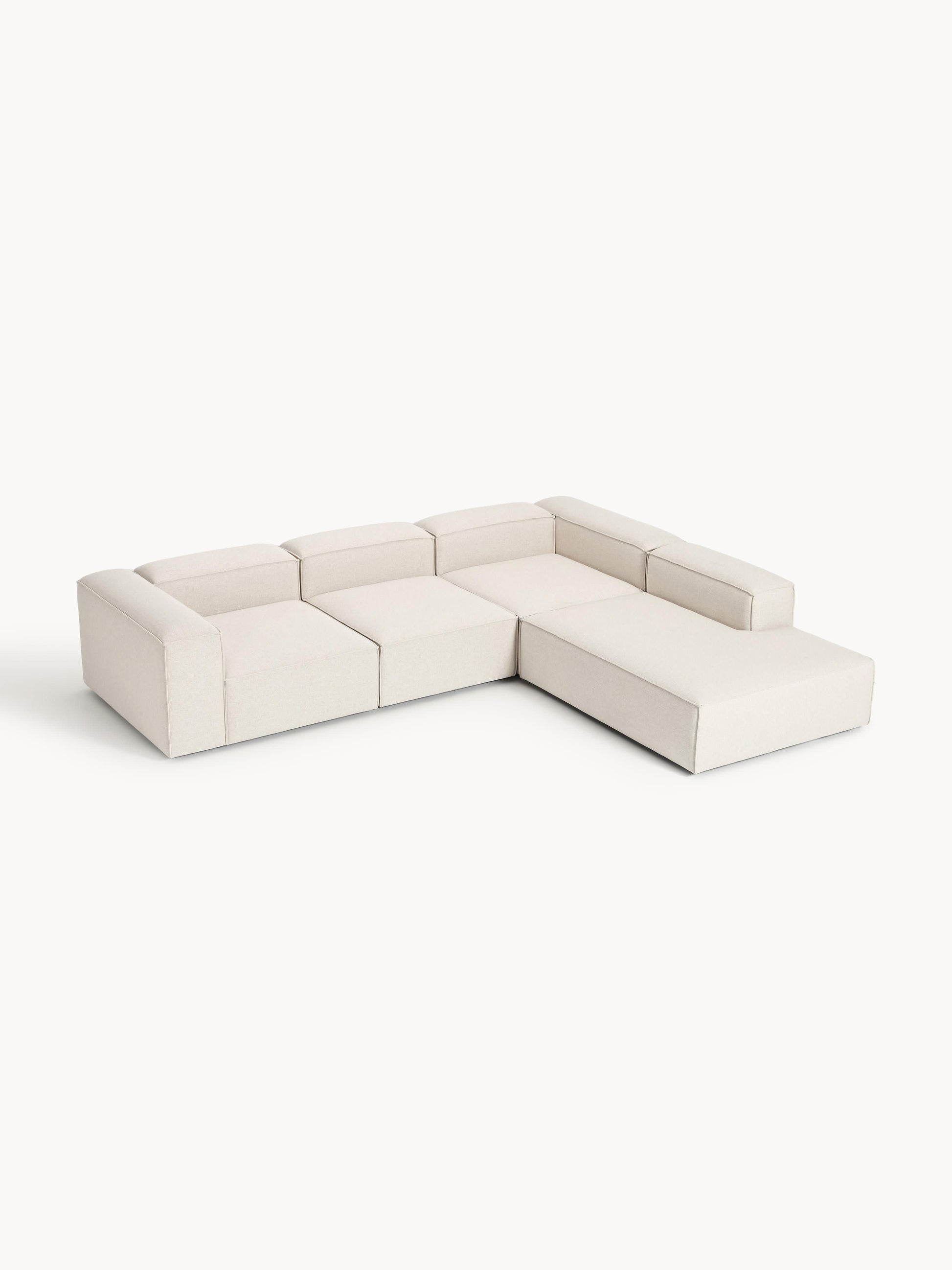 Draggery Lennon Modular XL Corner Sofa in Linen Blend, 4-Seater