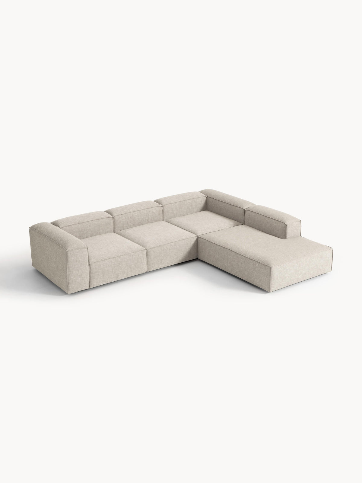 Draggery Lennon Modular XL Corner Sofa in Linen Blend, 4-Seater