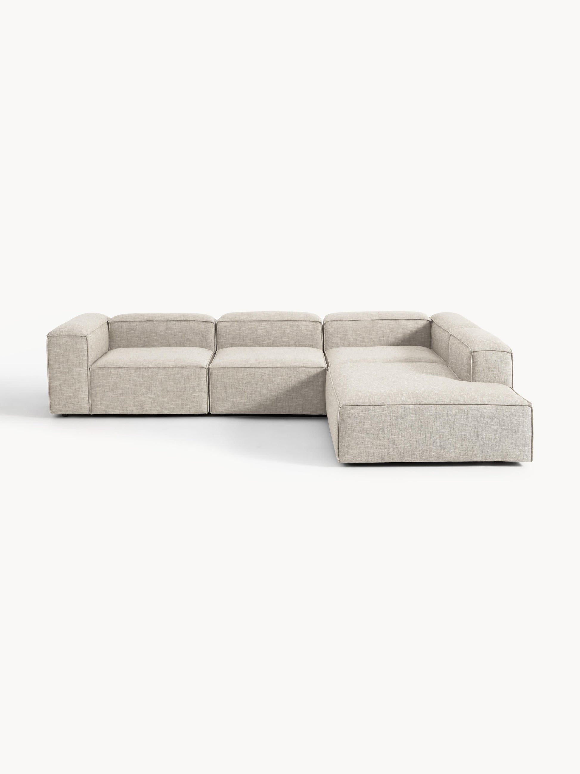 Draggery Lennon Modular XL Corner Sofa in Linen Blend, 4-Seater