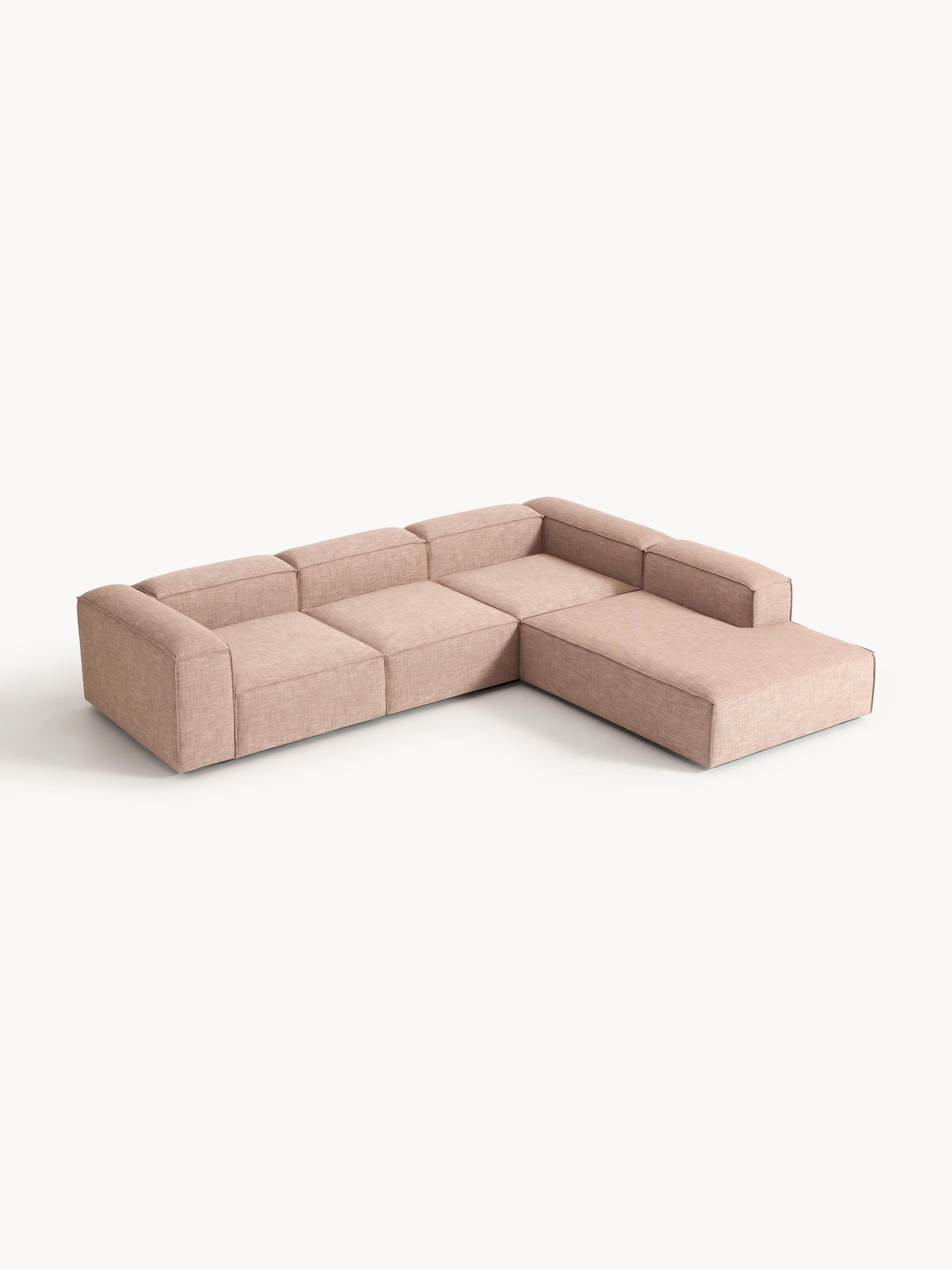 Draggery Lennon Modular XL Corner Sofa in Linen Blend, 4-Seater