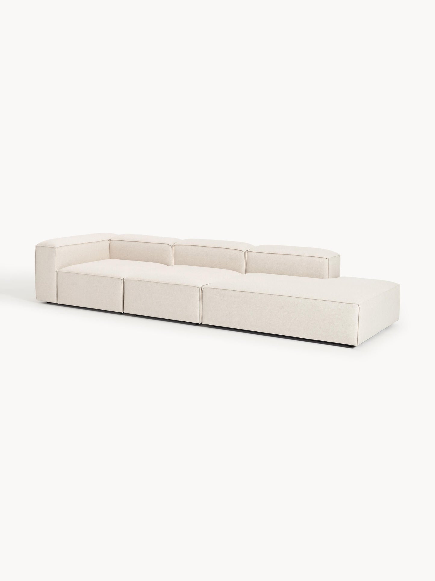 Draggery Lennon Modular XL Ottoman with Linen Blend Cover