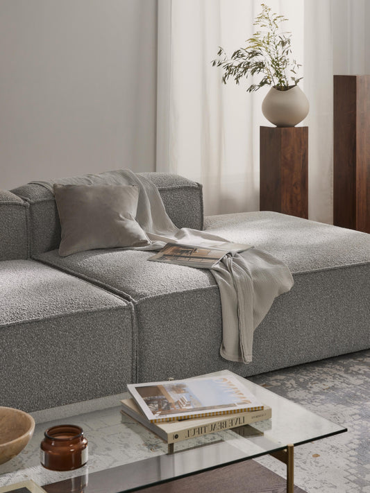 Draggery Lennon Ottoman Module with Bouclé Cover
