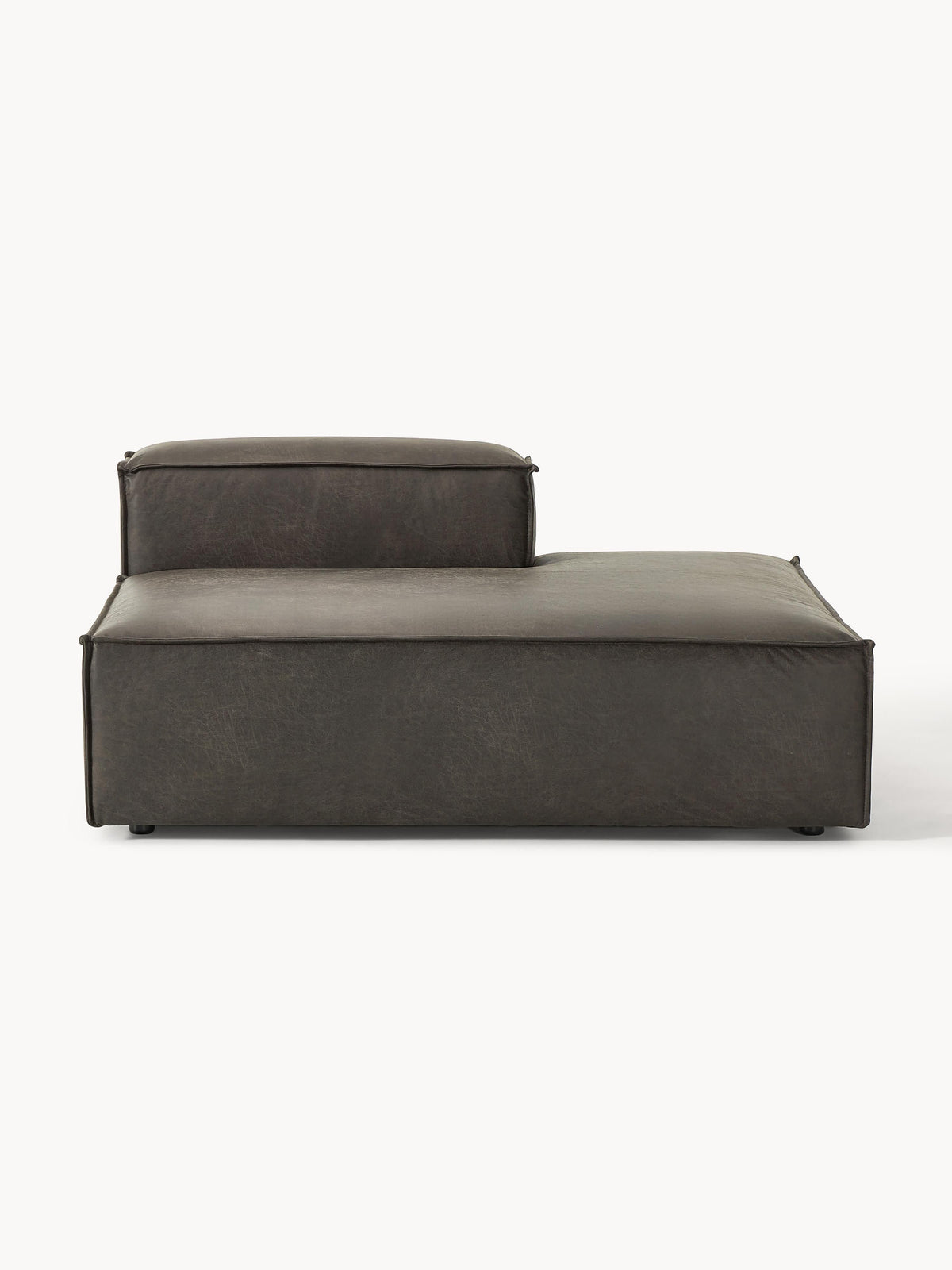 Draggery Lennon Ottoman Module with Leather Cover