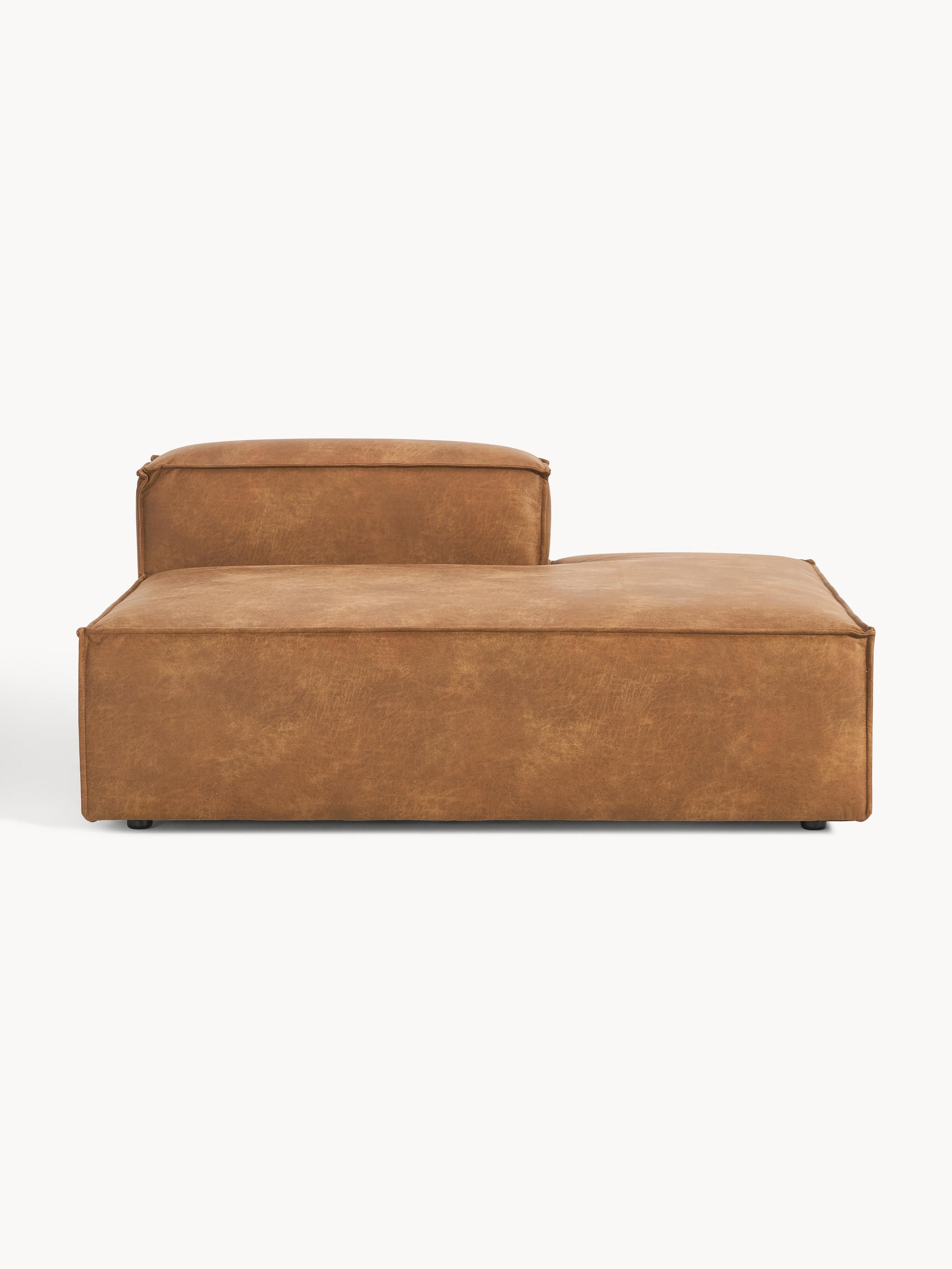 Draggery Lennon Ottoman Module with Leather Cover