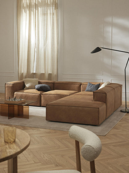 Draggery Lennon Ottoman Module with Leather Cover