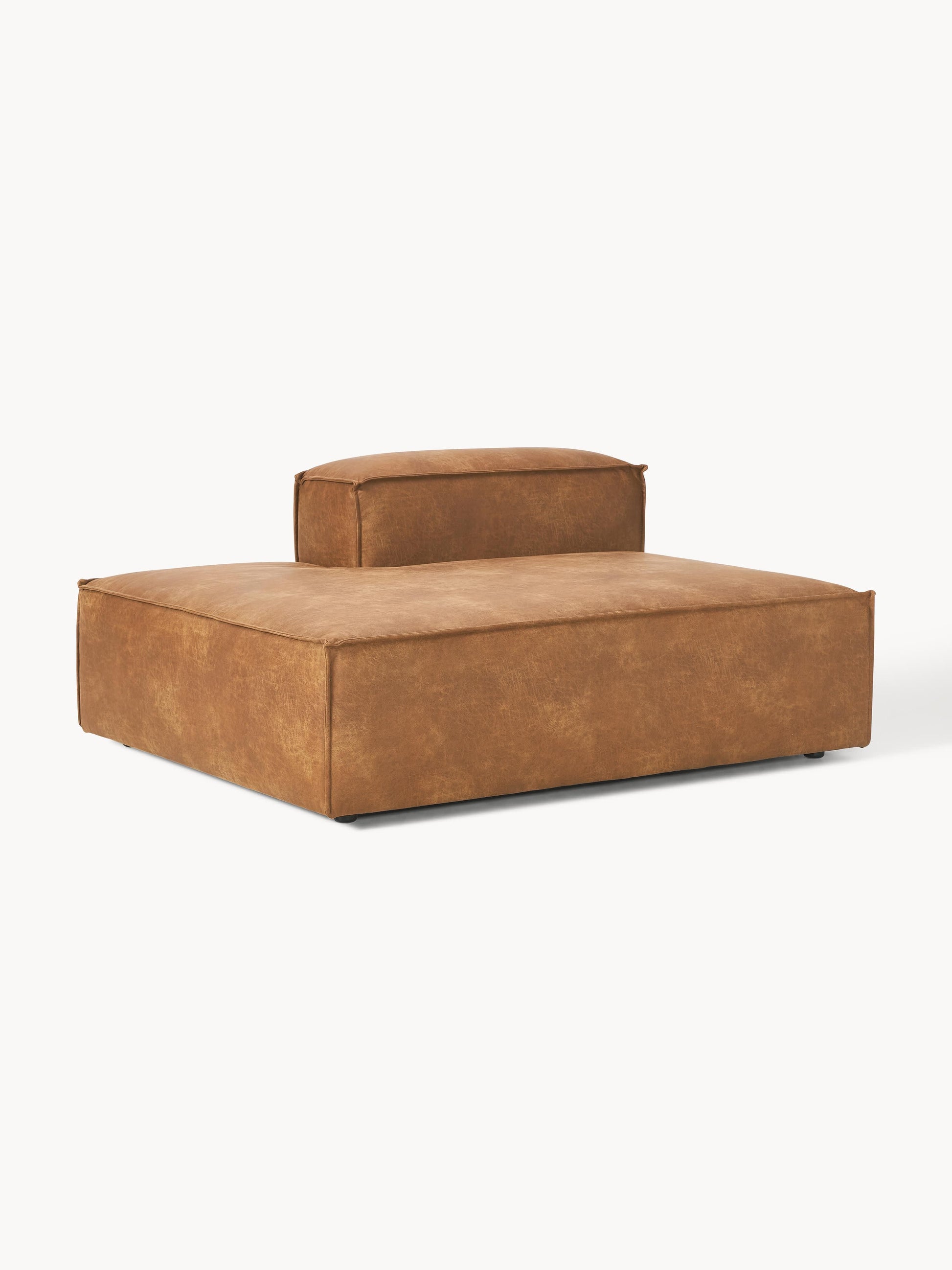Draggery Lennon Ottoman Module with Leather Cover