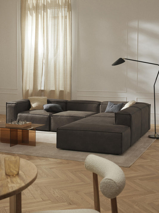 Draggery Lennon Ottoman Module with Leather Cover
