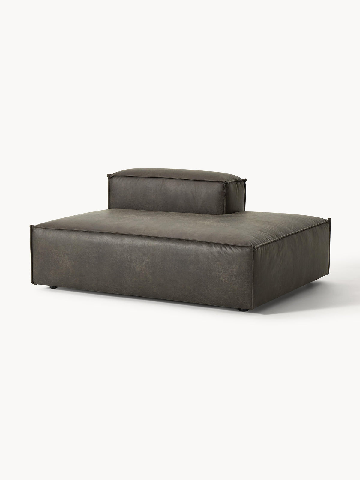 Draggery Lennon Ottoman Module with Leather Cover