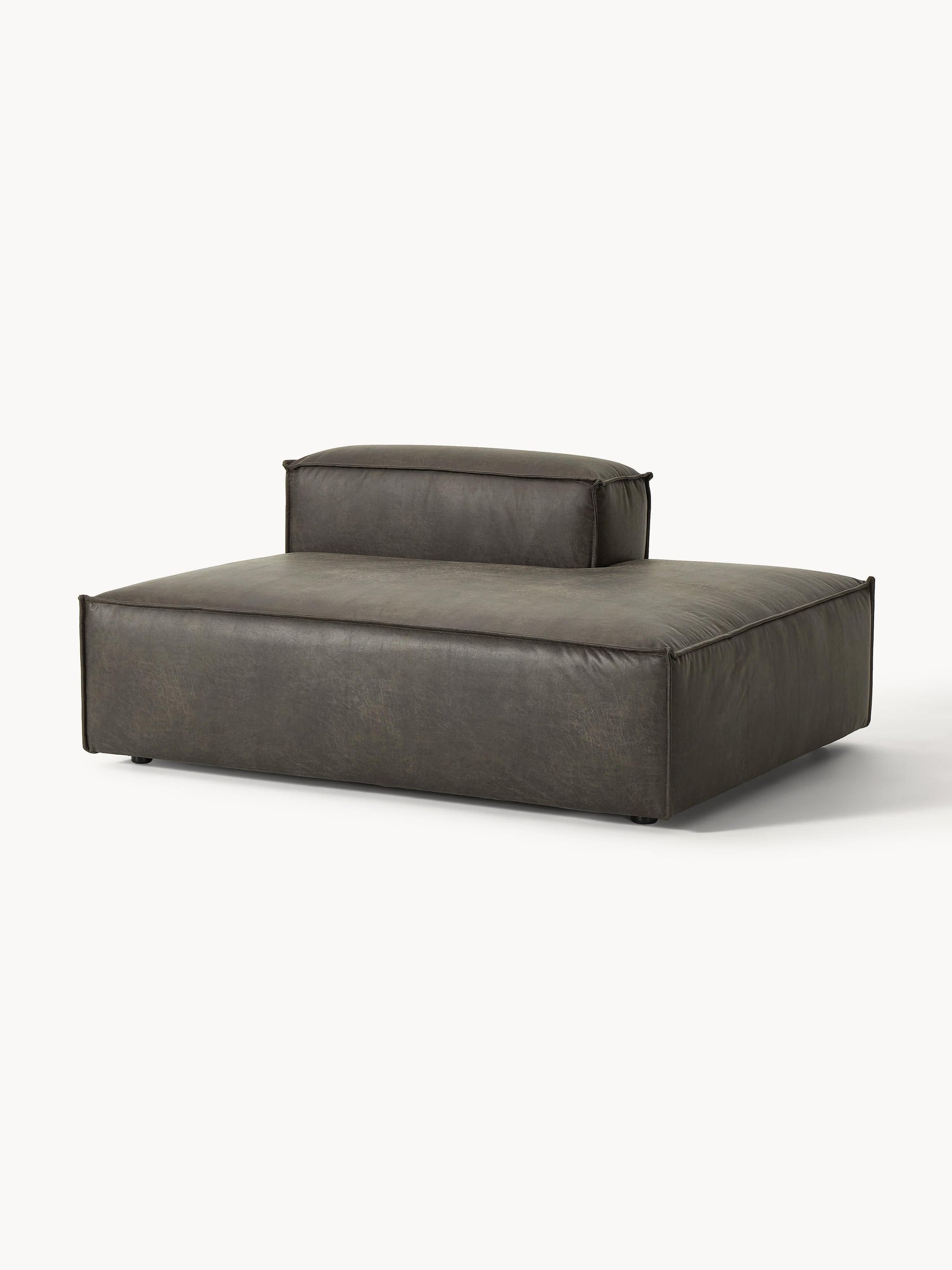 Draggery Lennon Ottoman Module with Leather Cover