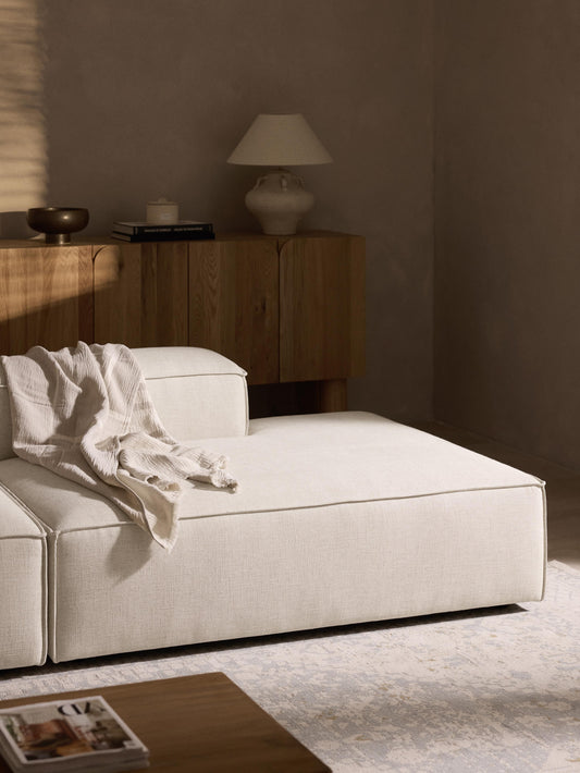 Draggery Lennon Ottoman Module with Linen Blend Cover