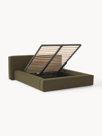 Draggery Lennon Upholstered Bed with Storage, Bouclé