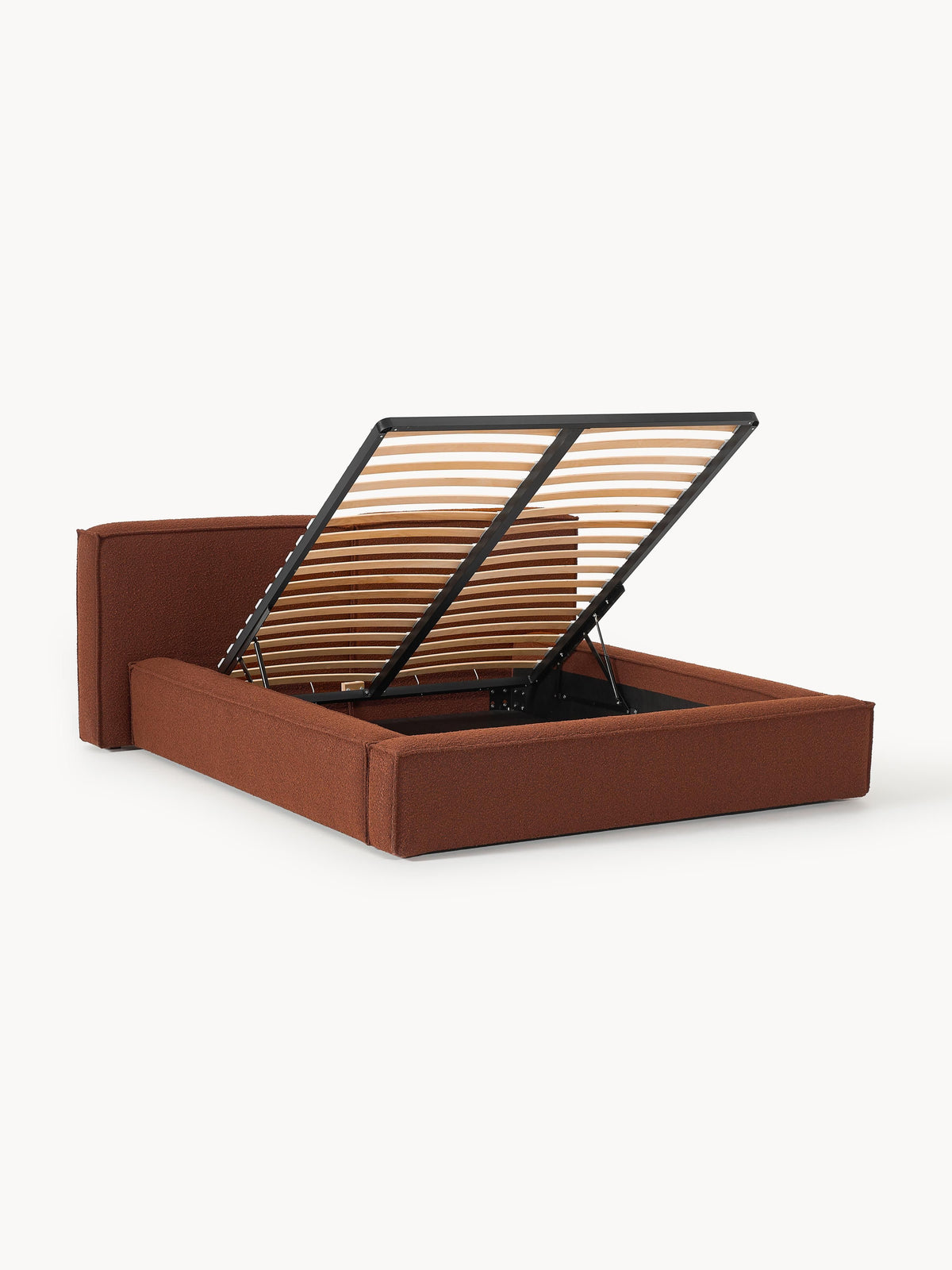 Draggery Lennon Upholstered Bed with Storage, Bouclé