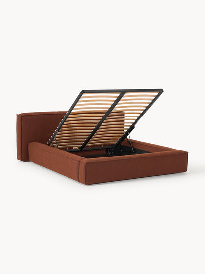 Draggery Lennon Upholstered Bed with Storage, Bouclé