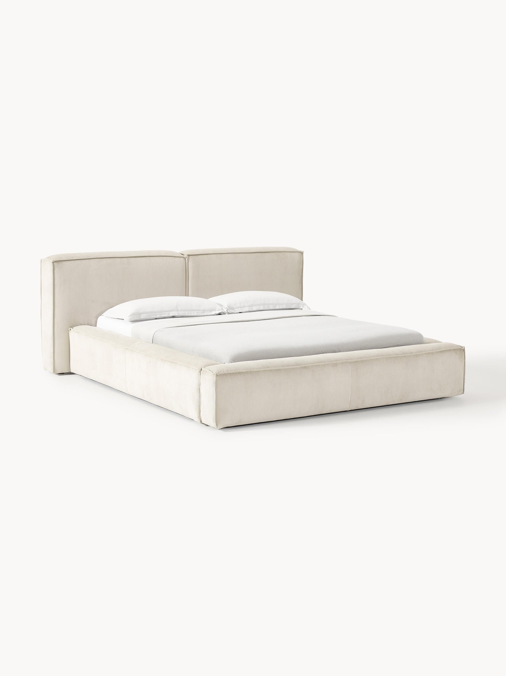 Draggery Lennon Upholstered Bed with Storage, Corduroy