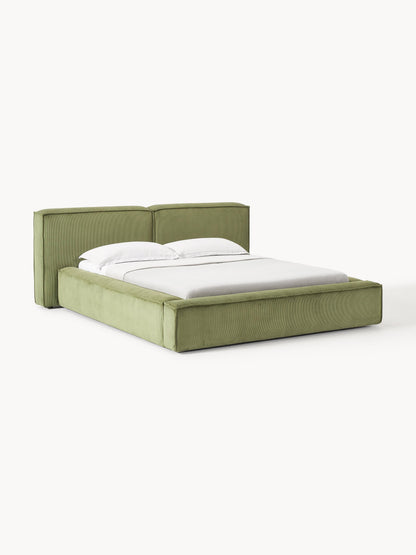 Draggery Lennon Upholstered Bed with Storage, Corduroy
