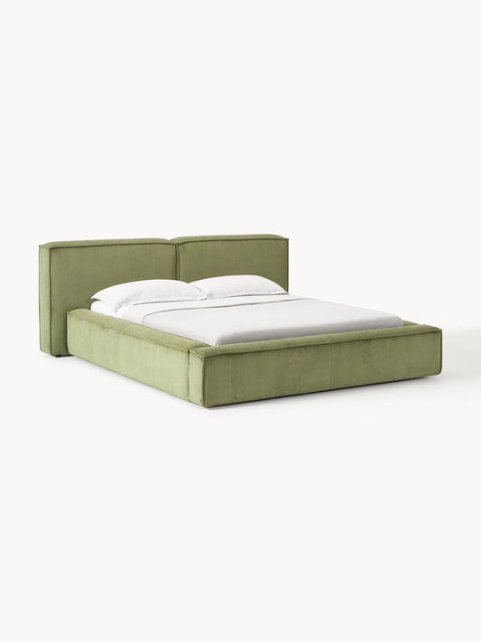 Draggery Lennon Upholstered Bed with Storage, Corduroy