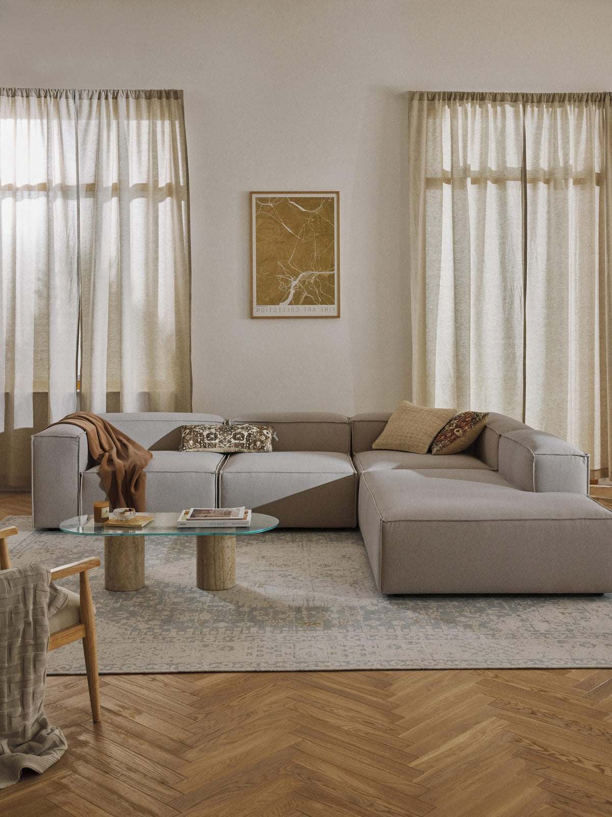Draggery Lennon XL Corner Sofa, Modular, 4-Seater