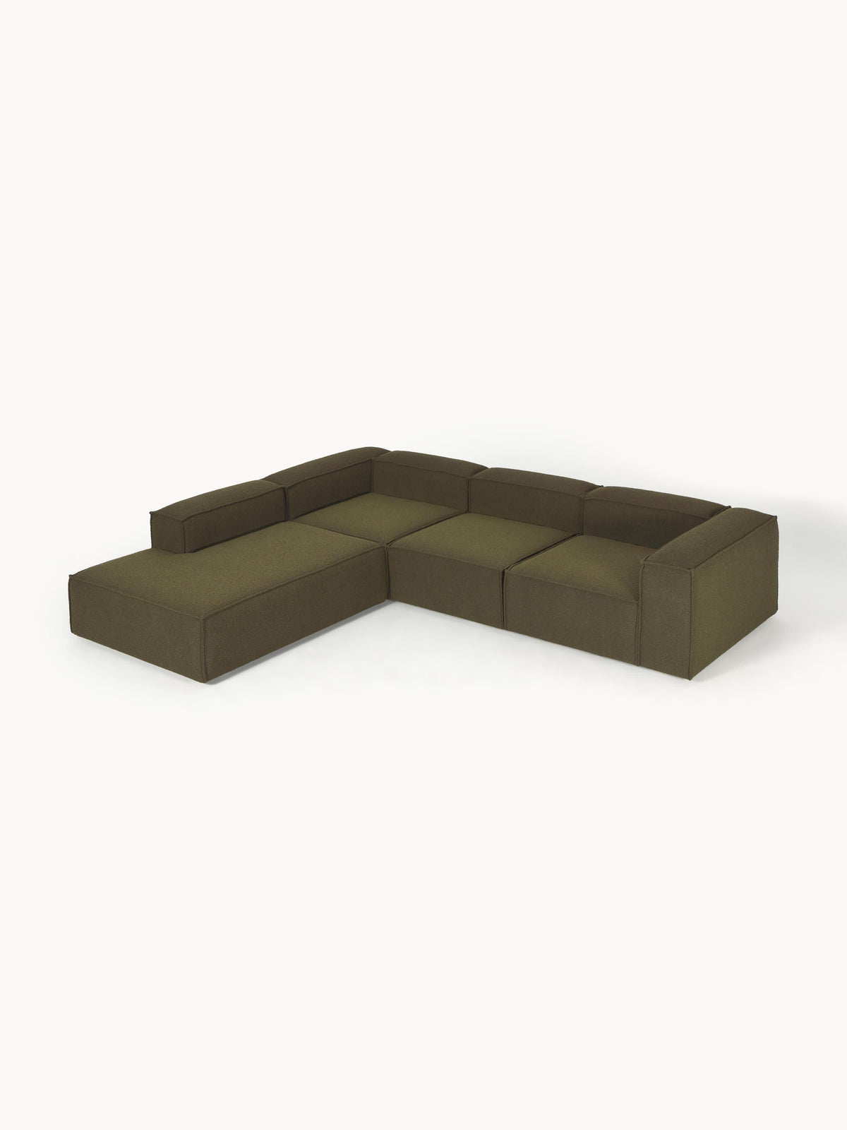 Draggery Lennon XL Modular Corner Sofa with Bouclé Cover, 4-Seater