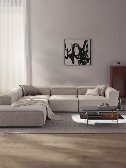 Draggery Lennon XL Modular Corner Sofa with Bouclé Cover, 4-Seater