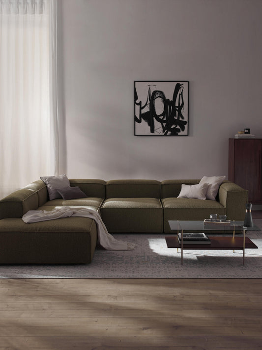 Draggery Lennon XL Modular Corner Sofa with Bouclé Cover, 4-Seater