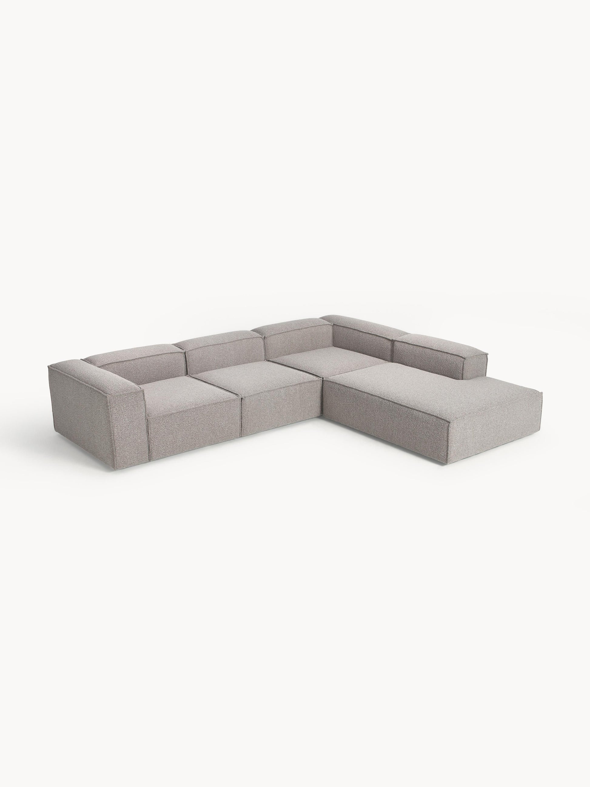 Draggery Lennon XL Modular Corner Sofa with Bouclé Cover, 4-Seater