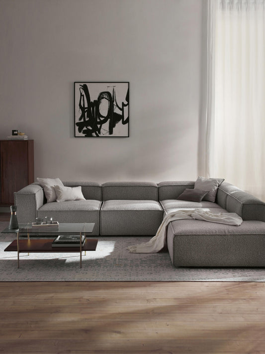 Draggery Lennon XL Modular Corner Sofa with Bouclé Cover, 4-Seater