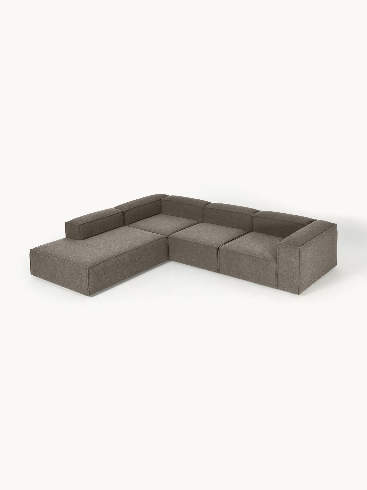 Draggery Lennon XL Modular Corner Sofa with Bouclé Cover, 4-Seater