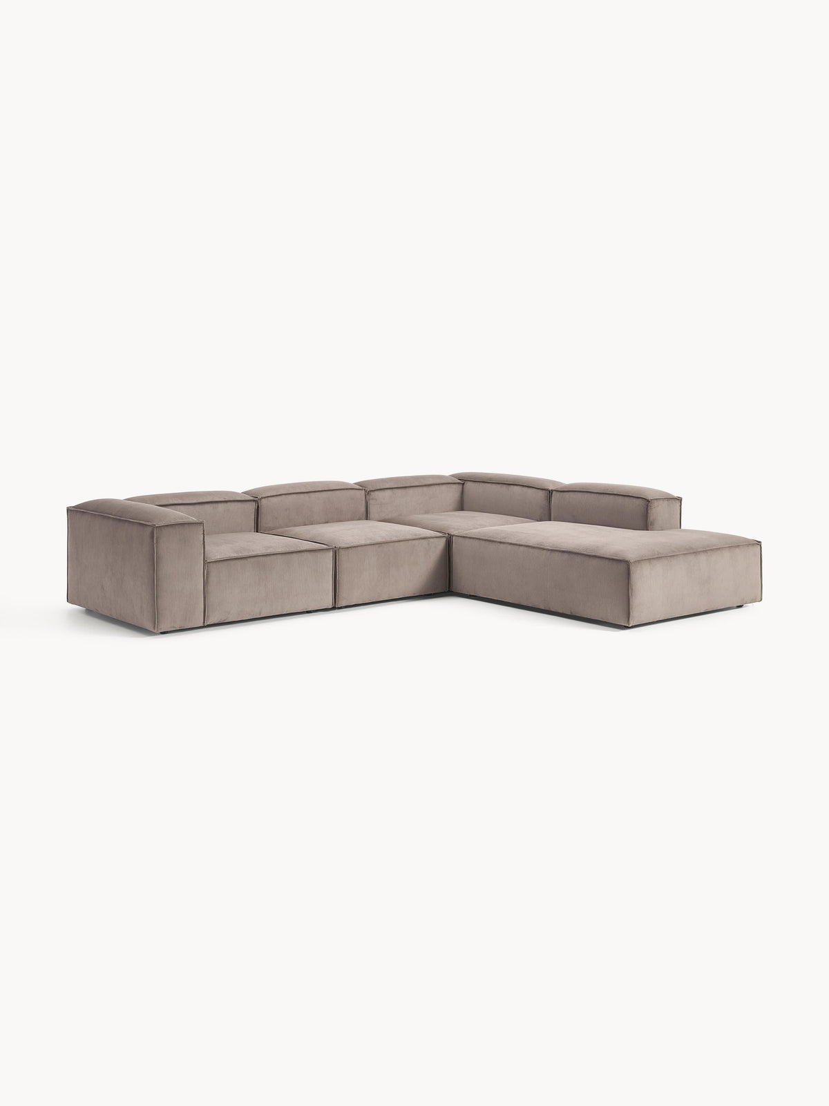 Draggery Lennon XL Modular Corner Sofa with Corduroy Cover, 4-Seater